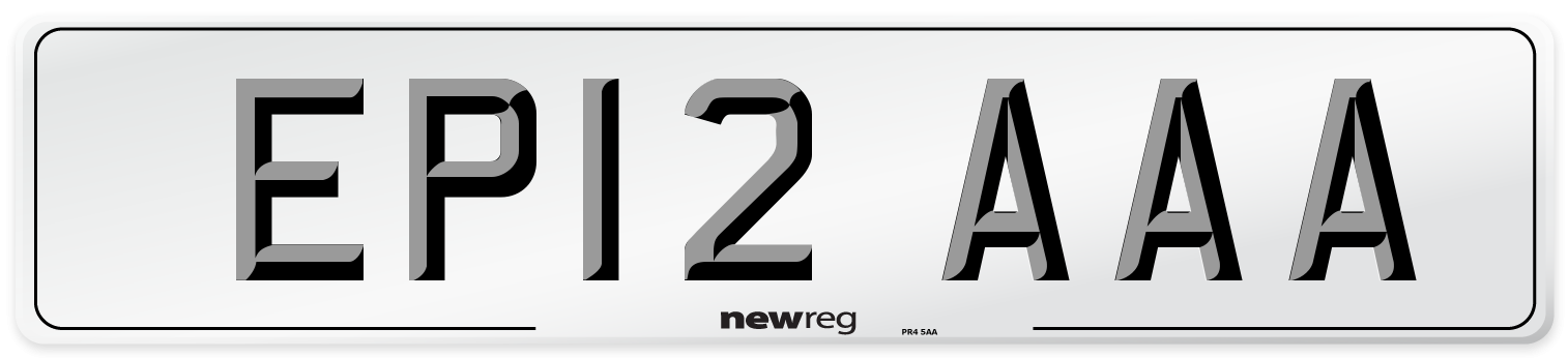 EP12 AAA Number Plate from New Reg